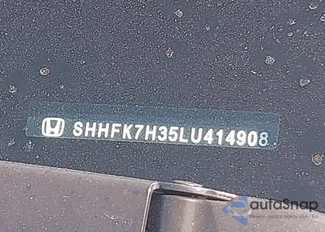 2020 Honda Civic Lx из США, поврежденный, VIN SHHFK7H35LU414908